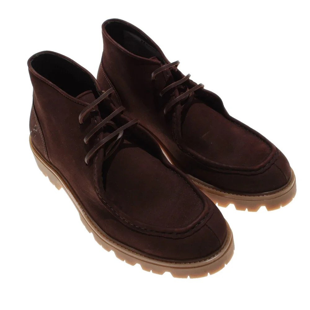 Pastori NWD Lace Up Chukka Boots Size 42 (US 9) in Brown Suede Made in Italy
